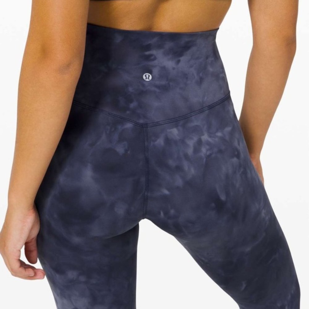 Lululemon Align Crop 23" Diamond Dye Naval Blue Size 4